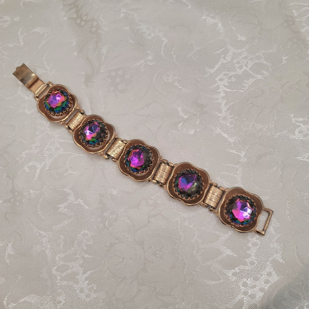 Showstopper Vintage Watermelon Vitriol Heliotrope Bracelet